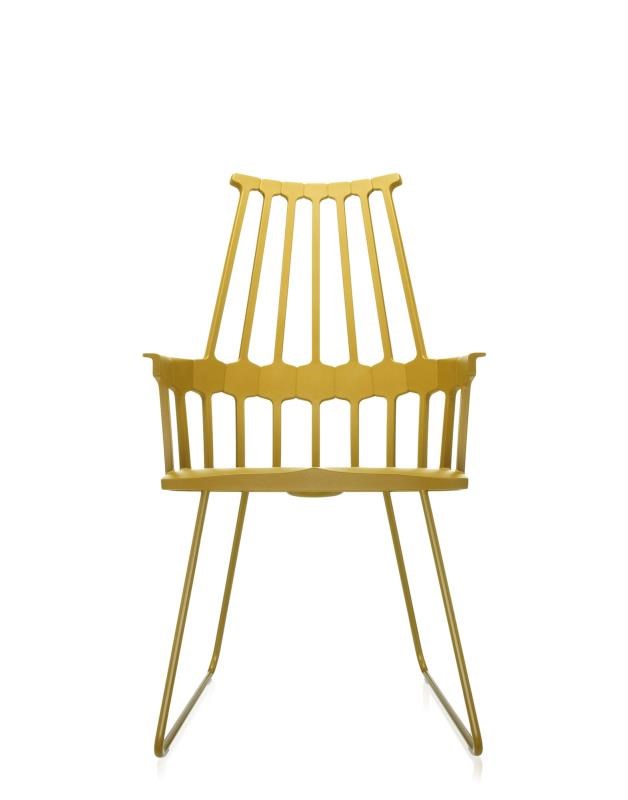 Kartell Stoel Comback Sledepoot Geel 7002203219 € 438,00 eLiving