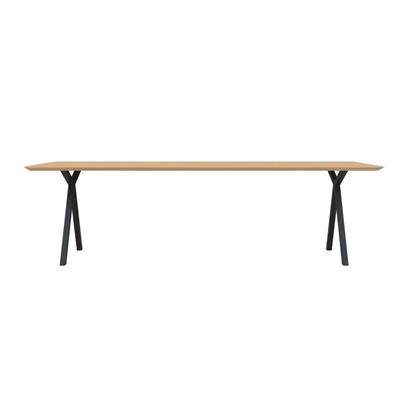 Studio HENK Eettafel Slim X-Type Zwart 180x90x3 cm                                                 