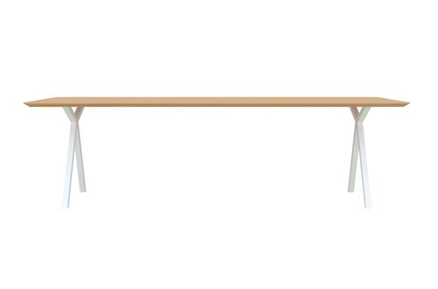 Studio HENK Eettafel Slim X-Type Wit 240x90x3 cm                                                 