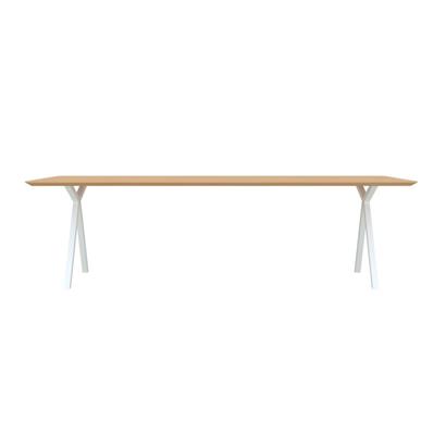 Studio HENK Eettafel Slim X-Type Wit 280x90x4 cm                                                 