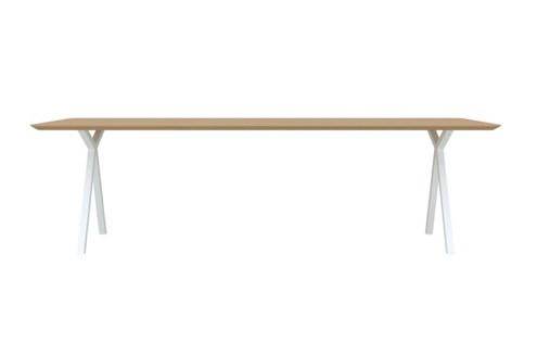 Studio HENK Eettafel Slim X-Type Wit 280x90x4 cm                                                 