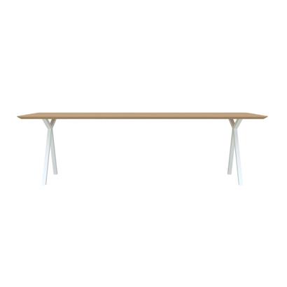 Studio HENK Eettafel Slim X-Type Wit 280x90x4 cm                                                 