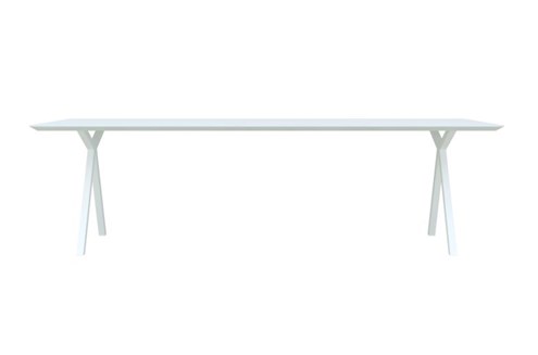 Studio HENK Eettafel Slim X-Type Wit 260x90x3 cm                                                 